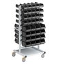 Stacking bin trolley is a versatile storage solution