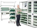 Treston BiOX shelf bins in industrial use