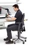 Treston ESD Ergo chair with arm rests and model
