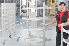 Modular trolleys by Treston